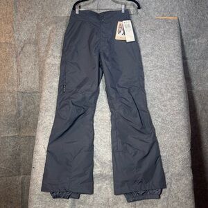 Columbia Ski Snow Grey Pants VTG Womens Sz S Black Lined Insulated NEW